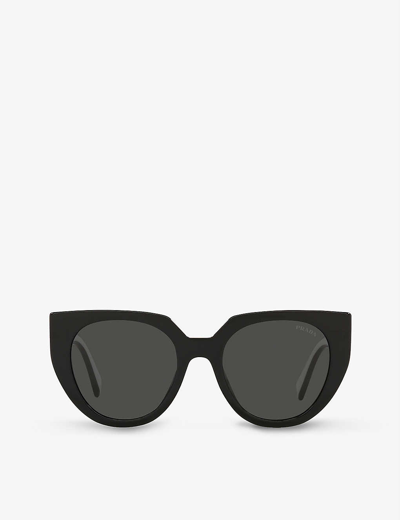 Prada Pr14ws Cat Eye-frame Acetate Sunglasses In Black