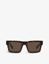 Prada Womens  Pr 19ws Square-frame Acetate Sunglasses In Brown
