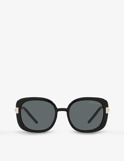 Prada Pr04ws Square-frame Nylon Sunglasses In Black