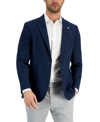 Nautica Men Modern-fit Active Stretch Woven Solid Sport Coat In Dark Navy