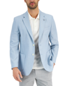 Nautica Men Modern-fit Active Stretch Woven Solid Sport Coat In Light Blue