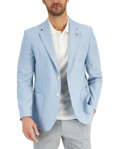 Nautica Men's Modern-fit Active Stretch Woven Solid Sport Coat In Light Blue