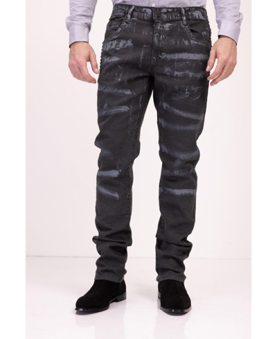 Ron Tomson Men's Modern Swiped Denim Jeans In Nocolor