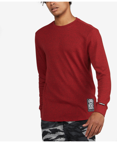 Ecko Unltd Men's Big And Tall Solid Stunner Thermal Sweater In Dark Red
