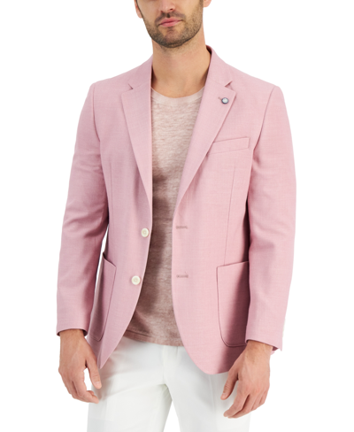 Nautica Men's Modern-fit Active Stretch Woven Solid Sport Coat In Pink