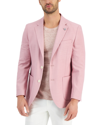 Nautica Men Modern-fit Active Stretch Woven Solid Sport Coat In Pink