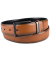 ALFANI MEN'S BURNISHED EDGE AND METAL LOOP DRESS BELT, CREATED FOR MACY'S