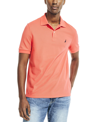 Nautica Mens Slim Fit Interlock Polo In Pepper Red