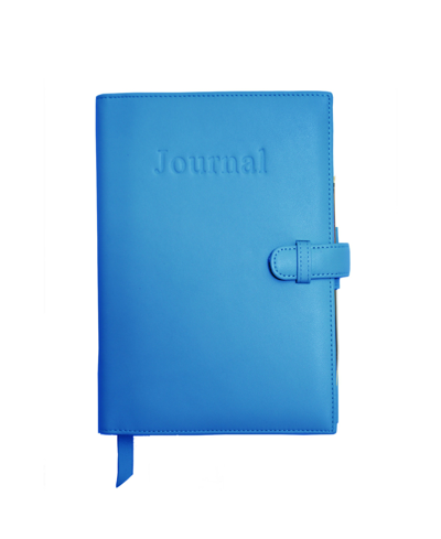 Royce New York Executive Leather Journal In Light Blue