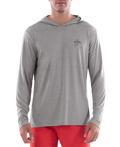 Guy Harvey Men's Core Performance Hoodie In Sport Grey Heather