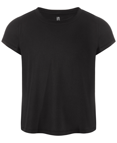 Id Ideology Kids' Big Girls Scoop-neck T-shirt, Created For Macy's In Deep Black