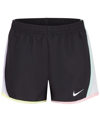 Nike Women's Dri-fit Solid Tempo Running Shorts In Black/citron Tint
