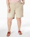 Tommy Hilfiger Plus Size Hollywood Bermuda Shorts In Khaki