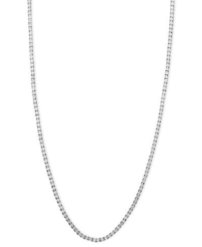 Macy's 24" Mirror Box Chain (5/8mm) In 14k White Gold