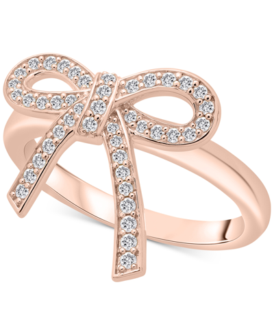 Wrapped Diamond Bow Ring (1/4 Ct. T.w.) In 14k Yellow Or Rose Gold, Created For Macy's