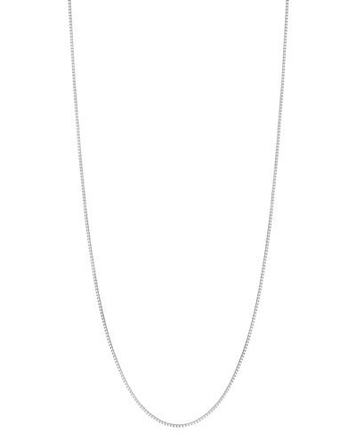 Macy's 14k Gold Necklace Adjustable 16-20" Box Chain (5/8mm) (also In White And Rose Gold) In White Gold