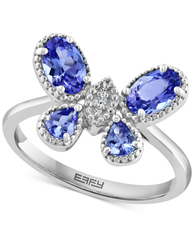 Effy Collection Effy Tanzanite Butterfly Statement Ring (1-1/6 Ct. T.w.) In Sterling Silver
