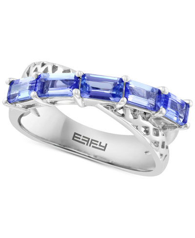 Effy Collection Effy Tanzanite Crossover Statement Ring (1-1/2 Ct. T.w.) In Sterling Silver