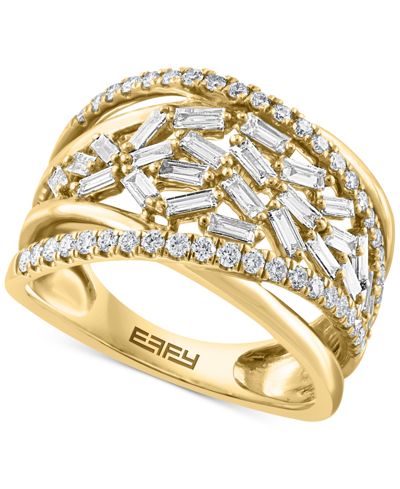 Effy Collection Effy Diamond Baguette Cluster Ring (7/8 Ct. T.w.) In 14k Gold In Yellow Gold