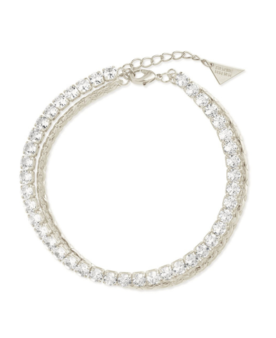 Sterling Forever Curb Polished Chain Link Bracelet In Silver-tone