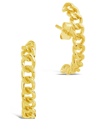 Sterling Forever Chain Link Suspender Stud Earrings In Gold-plated