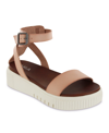 Mia Lunna Platform Ankle Strap Sandal In Blush