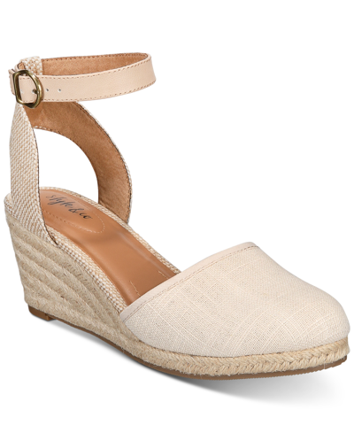 Style & Co Mailena Wedge Espadrille Sandals, Created For Macy's Women's Shoes In Canvas