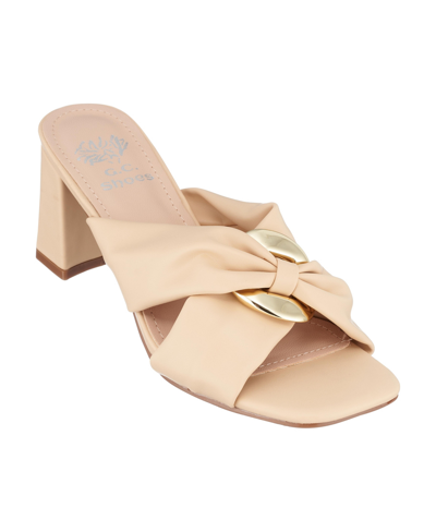 Gc Shoes Women's Zane Heeled Slide Sandals Women's Shoes In Natural