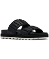 Sorel Roaming Two-strap Slide Sandals In Black/chalk