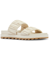 Sorel Women's Roaming Two Strap Slide Flat Sandals Women's Shoes In Chalk/gum