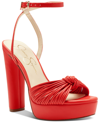 Jessica Simpson Women's Immie Platform Dress Sandals Women's Shoes In Dahlia Red