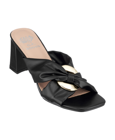 Gc Shoes Women's Zane Heeled Slide Sandals In Black