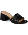 Kate Spade Emmie Mid Womens Leather Dressy Slide Sandals In Black
