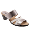 Trotters Maxine Slide Sandal In Pewter Metallic