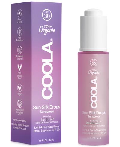 Coola Sun Silk Drops Organic Face Sunscreen Spf 30 In N,a