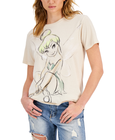 Disney Juniors' Tinker Bell Graphic T-shirt In Touch Of Pink