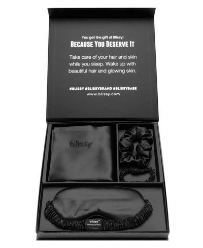 Blissy Pure Silk Dream 4-pc. Set, Standard In Black