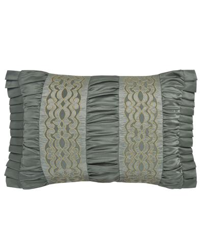J Queen New York Santino Boudoir Decorative Pillow, 15" X 21" In Jade
