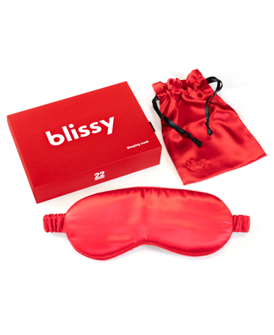 Blissy Pure Silk Sleep Mask Bedding In Red