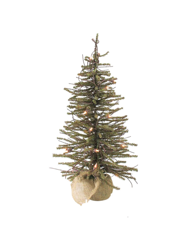 Northlight 2' Pre-lit Warsaw Twig Artificial Christmas Tree In Burlap Base In Brown