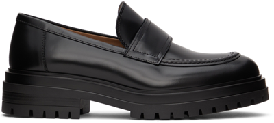 Gianvito Rossi Chunky Slip-on Leather Loafers In Black