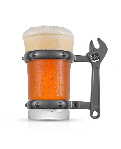 Joyjolt Tools Collection Single Beer Mug With Adjustable Wrench Handle, 17 oz In Clear