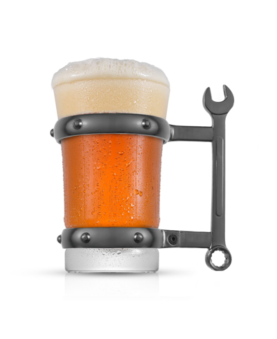 Joyjolt Tools Collection Single Beer Mug With Combo Wrench Handle, 17 oz In Clear