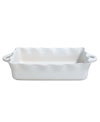 Casafina Rectangular Ruffle Stoneware Baker In White