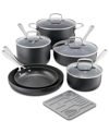The Cellar Hard-anodized Aluminum Nonstick 11-pc. Cookware Set, Exclusively At Macy's In Black