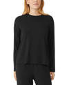 Eileen Fisher Organic Cotton Top In Black