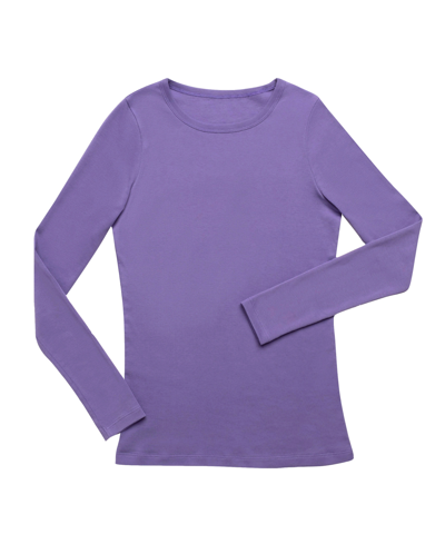 Pajamas For Peace Women's Basic Long Sleeve Shirt In Medium Purple