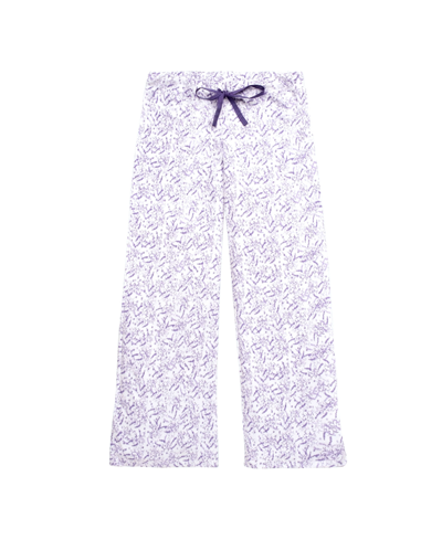 Pajamas For Peace Women's Sweet Lavender Lounge Pant In White