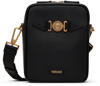 VERSACE BLACK 'LA MEDUSA' BIGGIE MESSENGER BAG