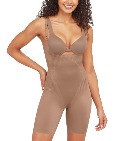 SPANX WOMEN'S THINSTINCTS 2.0 OPEN-BUST MID-THIGH BODYSUIT